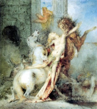 馬に貪られたディオメデス 水彩の象徴主義 ギュスターヴ・モロー Oil Paintings